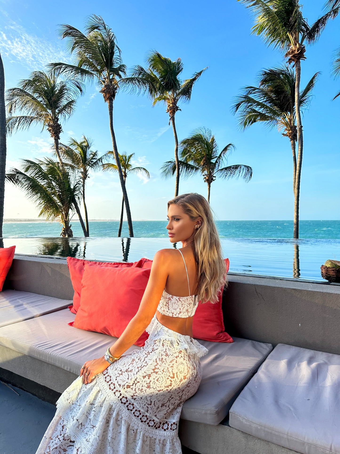 Lace Cutout Midi Dress