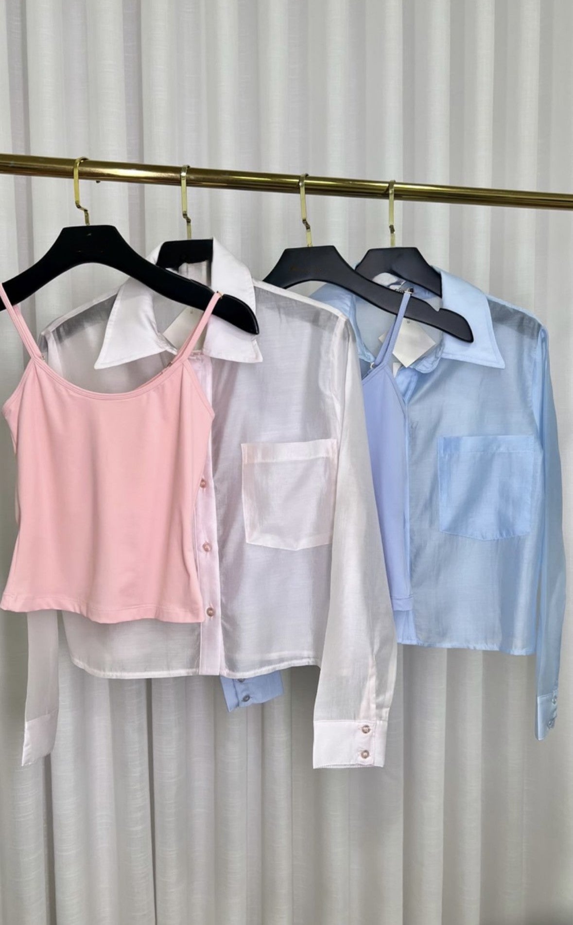 Elegant Organza Shirt Set